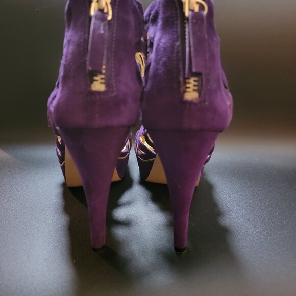 Nine West Platform Stiletto Heel – purple suede 8M. - Picture 4 of 10